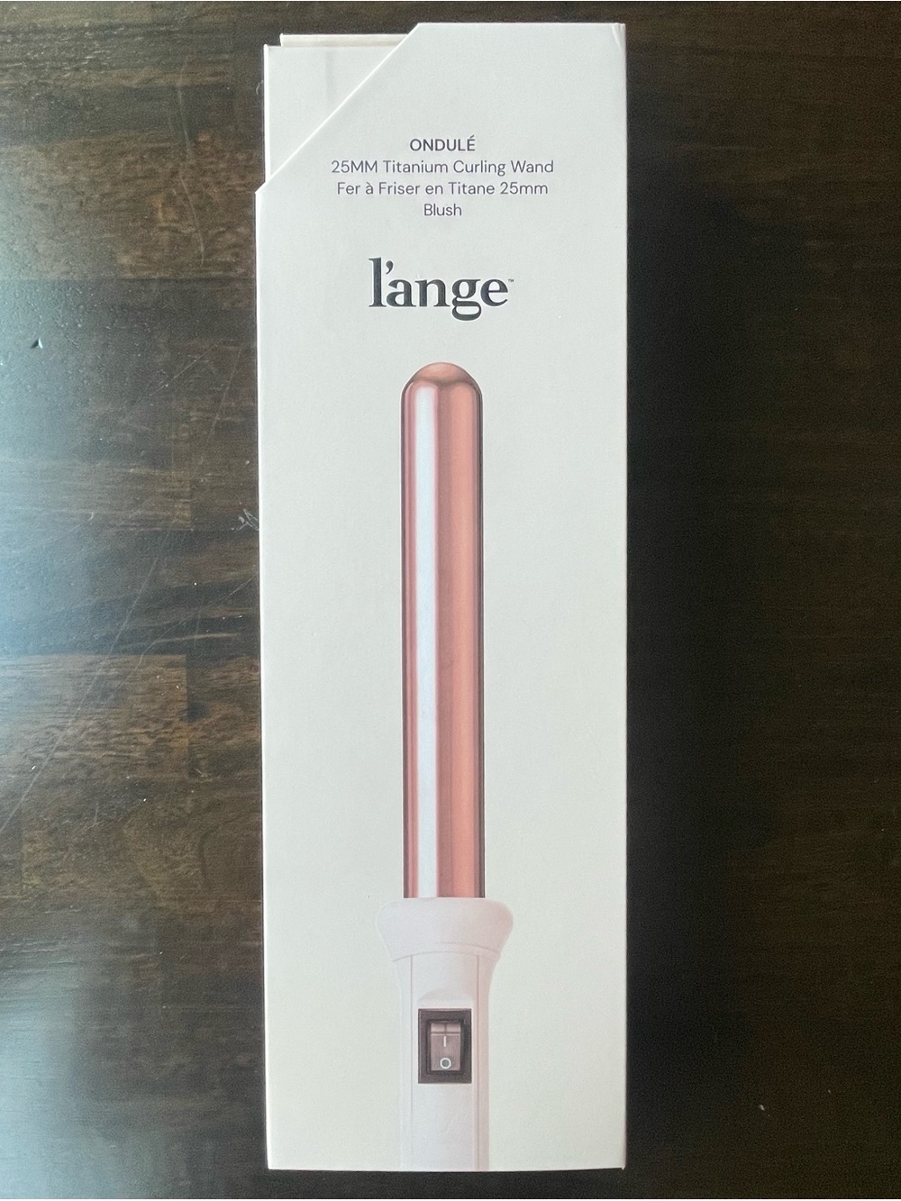 Lange Ondule 25 MM Titanium Curling Wand Iron Blush Pink NEW 360° Lasting Curls
